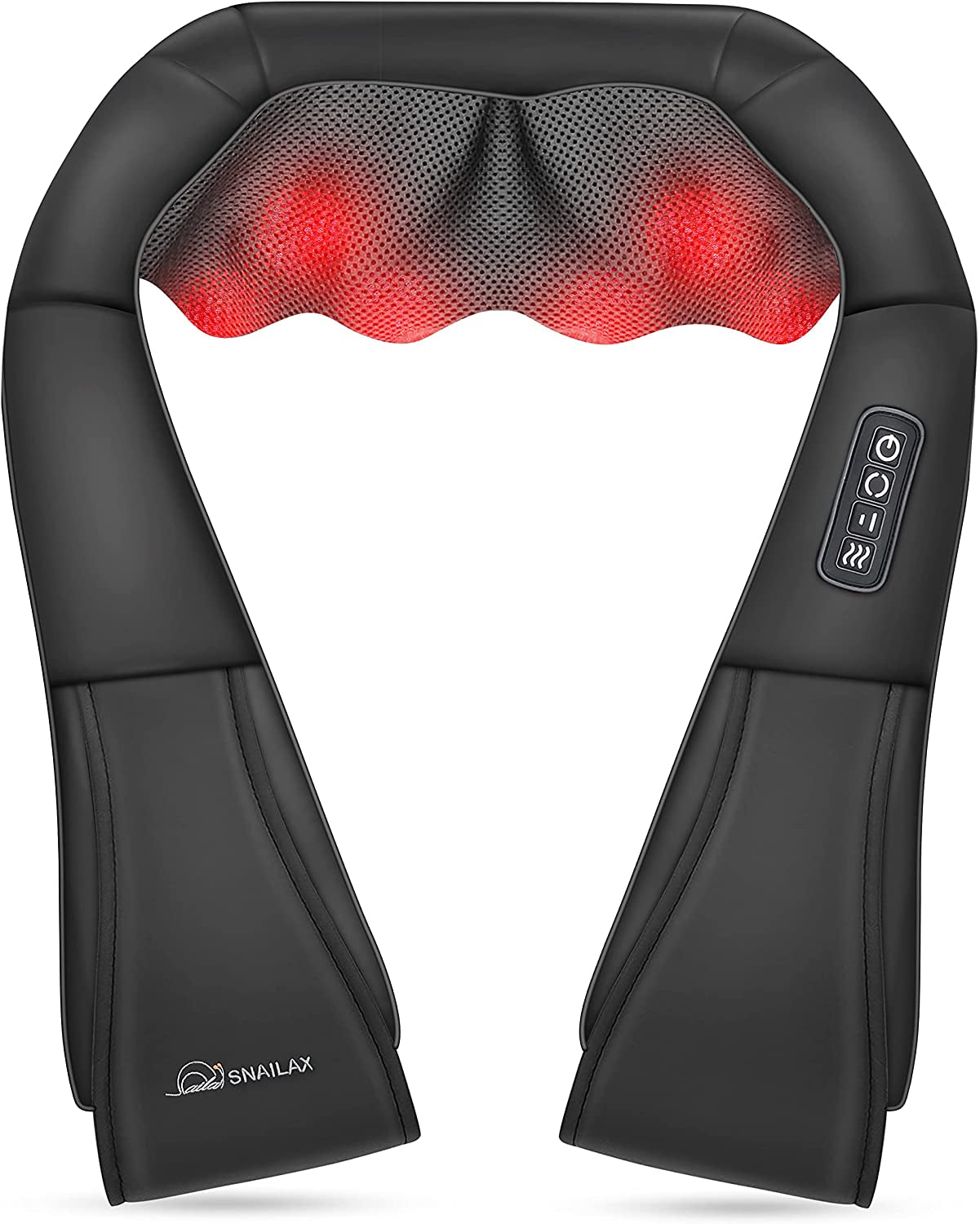 Shiatsu Neck and Shoulder Massager - Back Massager with Heat, Deep Kneading Electric Massage Pillow for Neck, Back, Shoulder,Foot,Body, Fathers Day Gift, Ideal Gifts for Dad Mom