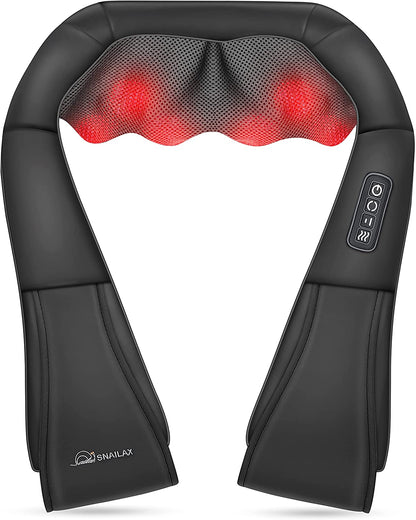 Shiatsu Neck and Shoulder Massager - Back Massager with Heat, Deep Kneading Electric Massage Pillow for Neck, Back, Shoulder,Foot,Body, Fathers Day Gift, Ideal Gifts for Dad Mom