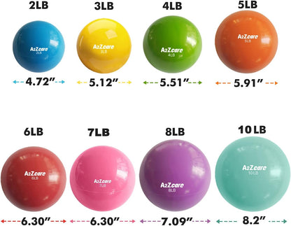 Toning Ball - Weighted Toning Exercise Ball - Soft Weighted Medicine Ball for Pilates, Yoga, Physical Therapy and Fitness