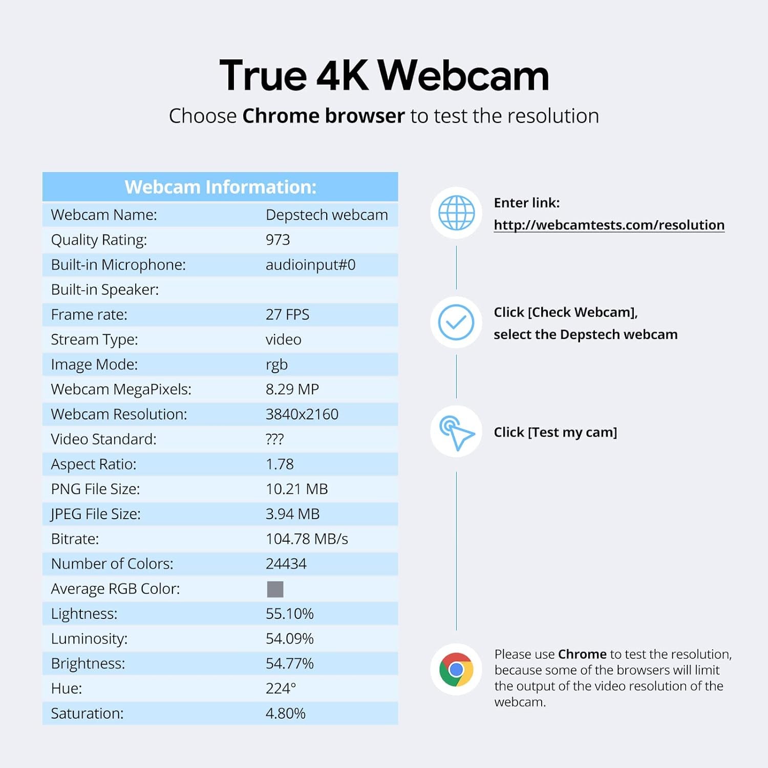 4K Webcam,  DW49 HD 8MP Sony Sensor Autofocus Webcam with Microphone, Privacy Cover and Tripod, Plug and Play USB Computer Web Camera for Pro Streaming/Online Teaching/Video Calling/Zoom/Skype