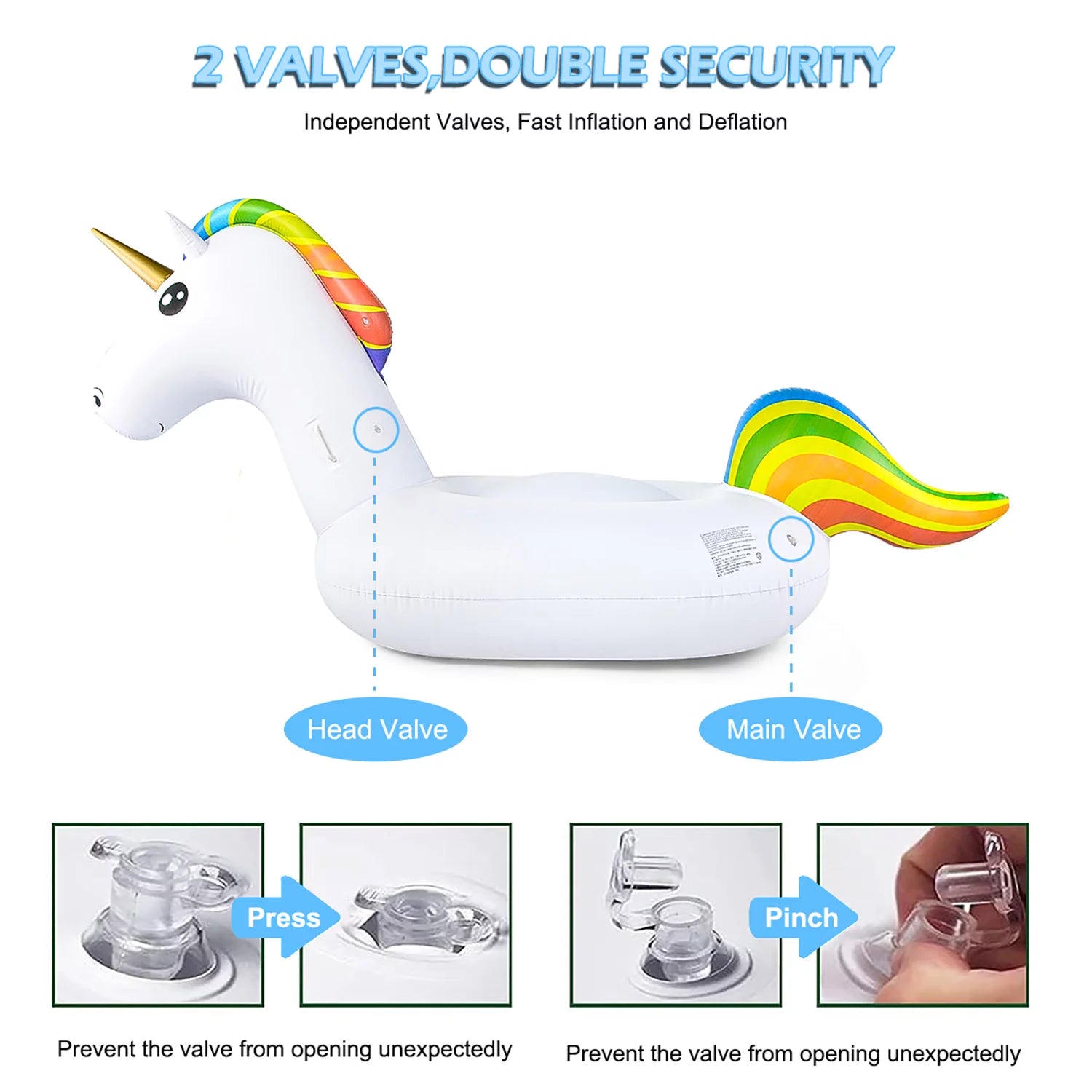 Large Unicorn Inflatable Pool Float for Kids, Giant Float for Pool, Swimming Pool Inflatables Ride-On Pool Toys