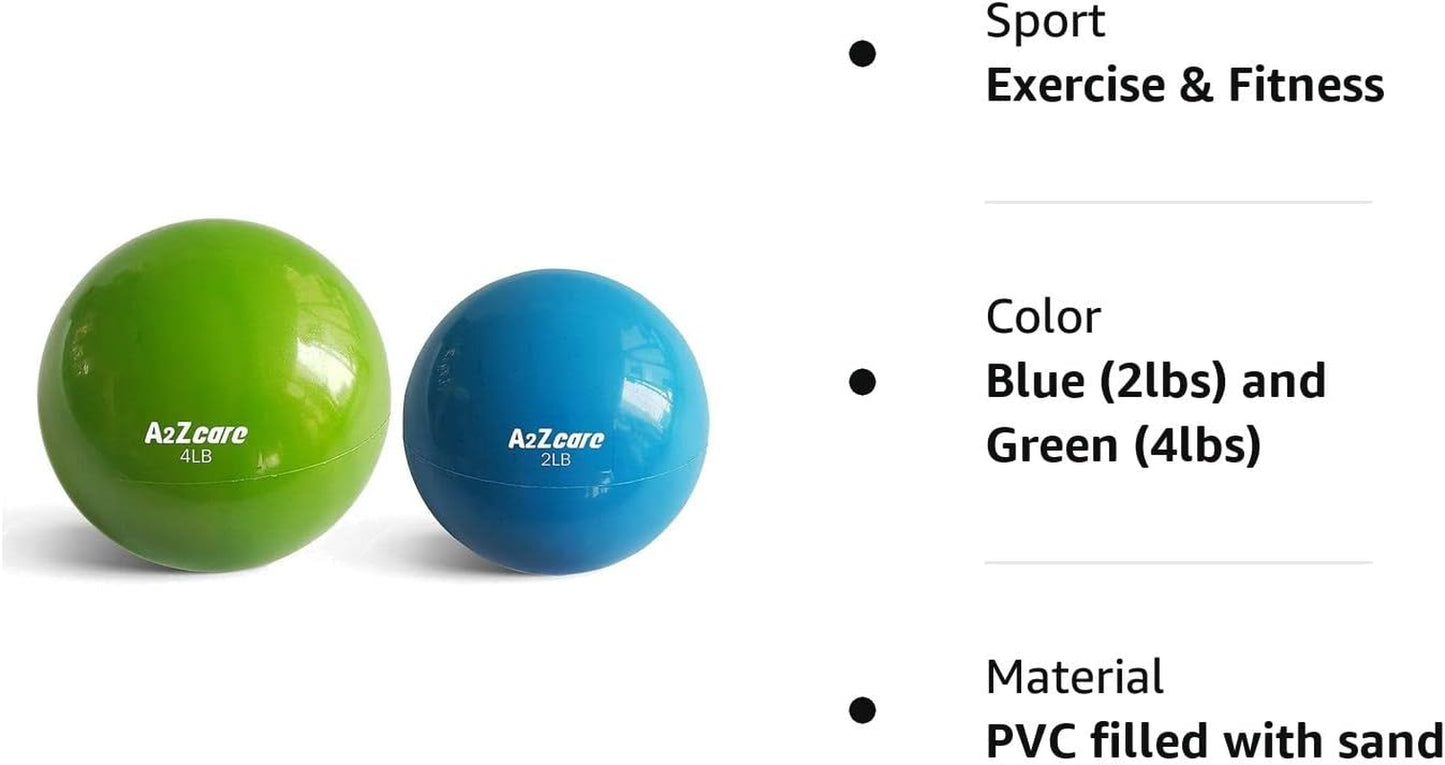 Toning Ball - Weighted Toning Exercise Ball - Soft Weighted Medicine Ball for Pilates, Yoga, Physical Therapy and Fitness