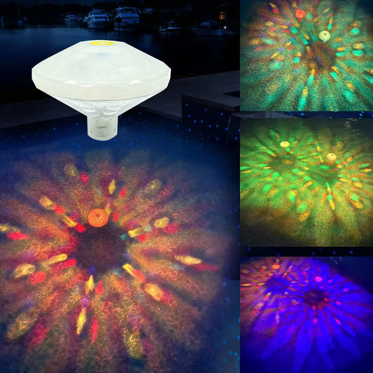 Swimming Pool Lights LED Floating Pool Lights Underwater Lights Pool Accessories with 7 Modes for Disco Pool Party or Pond Décor