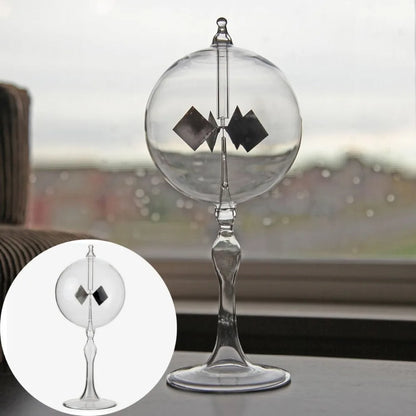 20.5Cm 4 Blades Rotating Glass Windmill Solar Powered Crookes Radiometer Light Mill/Educational Teaching Study Tool/Office Home