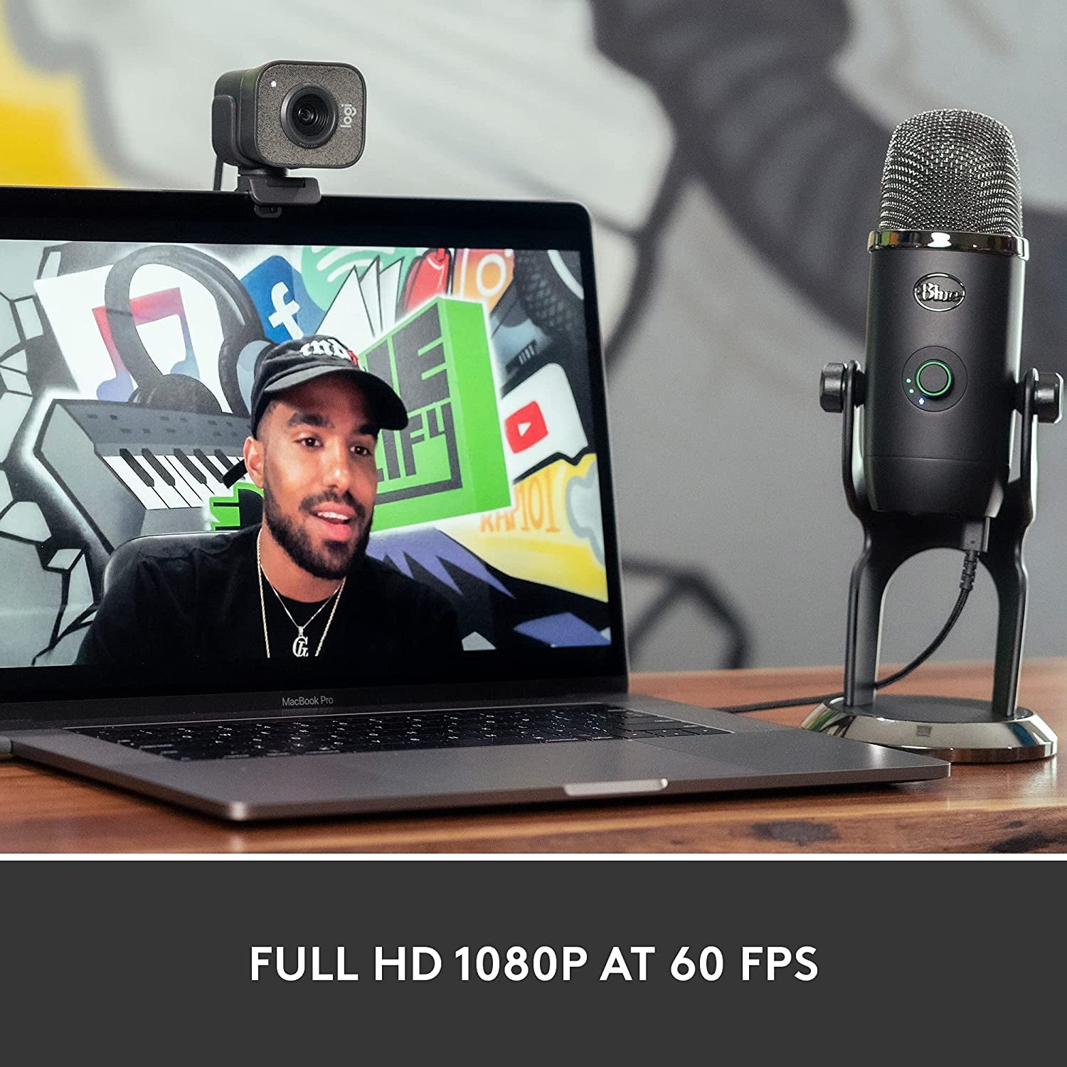 for Creators Streamcam Premium Webcam for Streaming and Content Creation, Full HD 1080P 60 Fps, Premium Glass Lens, Smart Auto-Focus, for Pc/Mac - Graphite