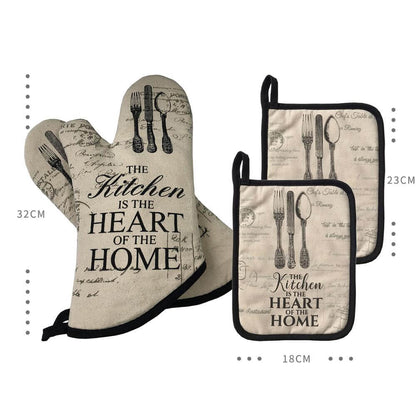 4 PCS Set Oven Mitts