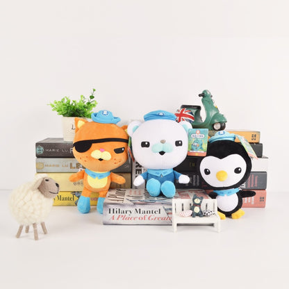 3PCS/SET Octonauts Gift Box 30cm Cartoon Plush Toys Kwazii Peso Barnacles Anime Figures Stuffed Plush Doll Girl Toys Kids Gifts