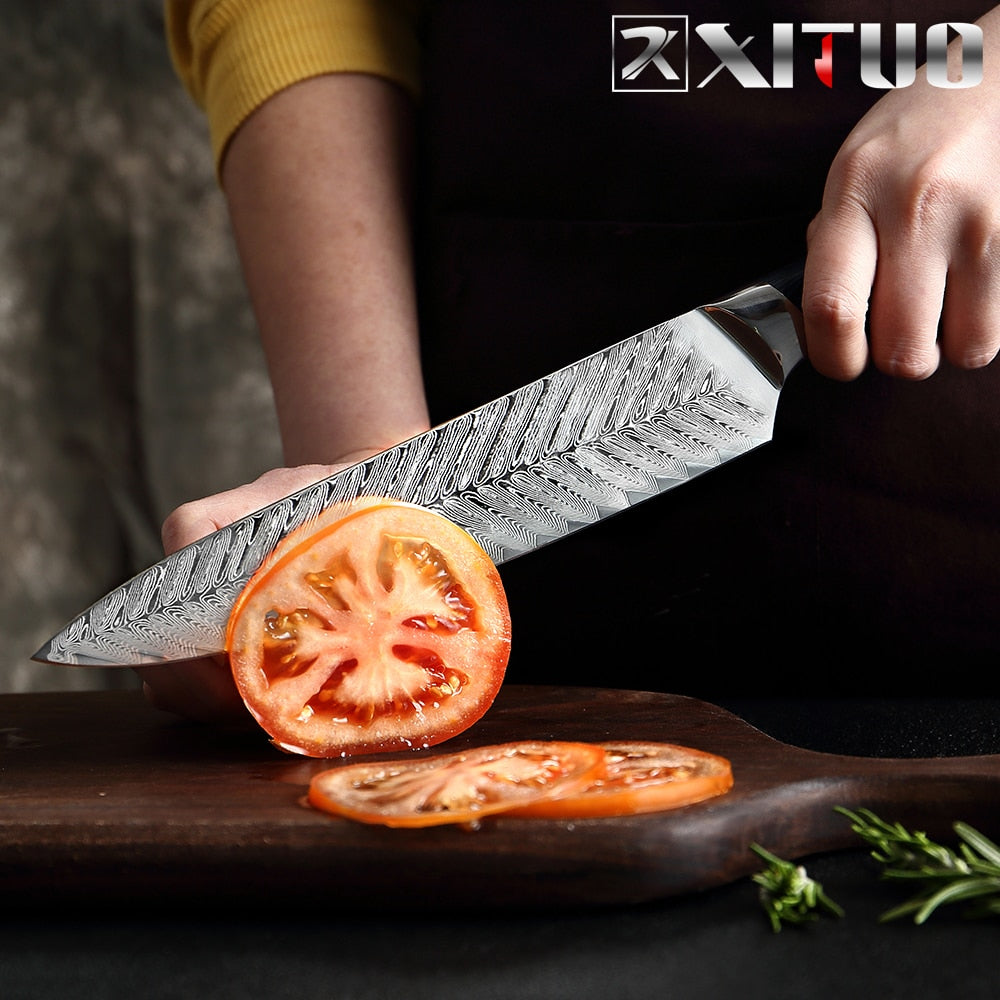 XITUO Damascus Chef Knife Set - Professional Japanese Kitchen Knives