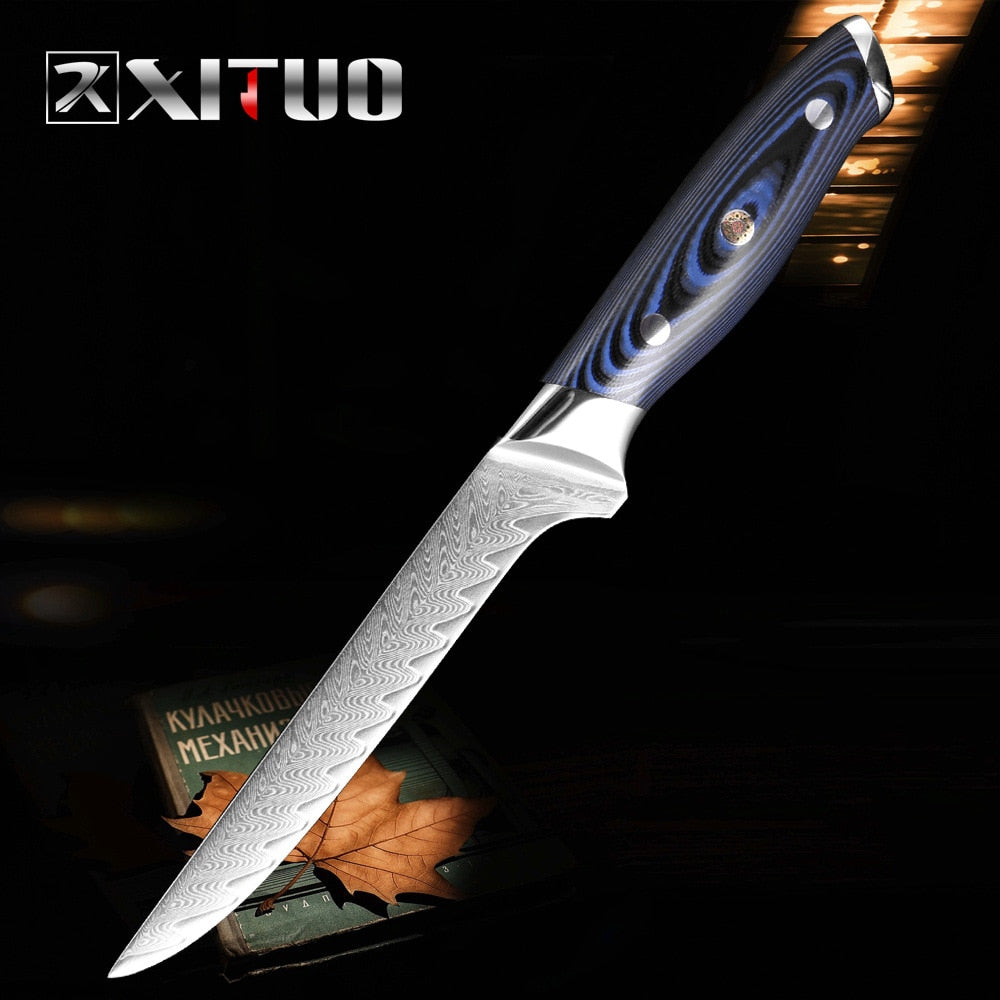 XITUO Damascus Chef Knife Set - Professional Japanese Kitchen Knives