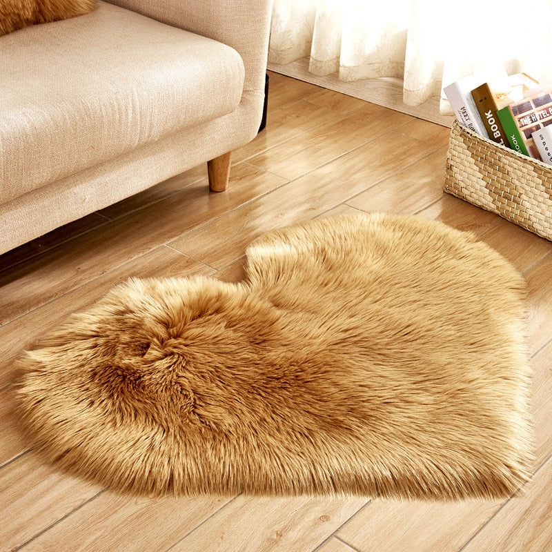 Heart Shape Fluffy Rugs