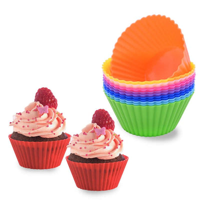 Silicone Cupcake Molds - 12pcs set