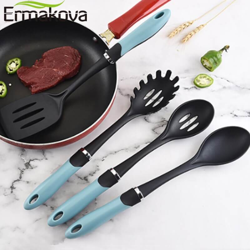 8 Pcs Silicone Cooking Kitchen Utensils Set