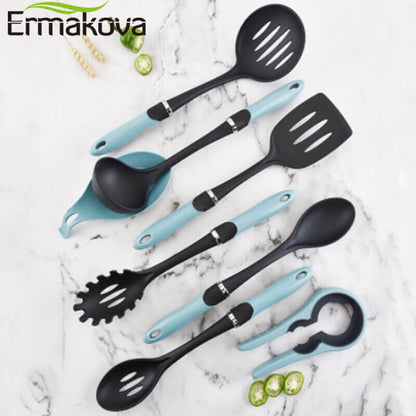 8 Pcs Silicone Cooking Kitchen Utensils Set