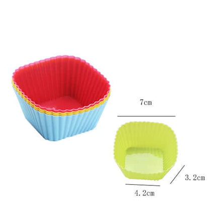 Silicone Cupcake Molds - 12pcs set