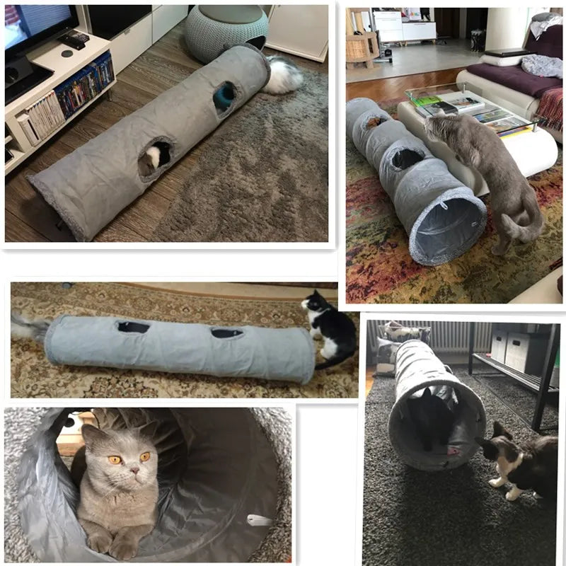 Collapsible Cat Tunnel Crinkle Kitten Play