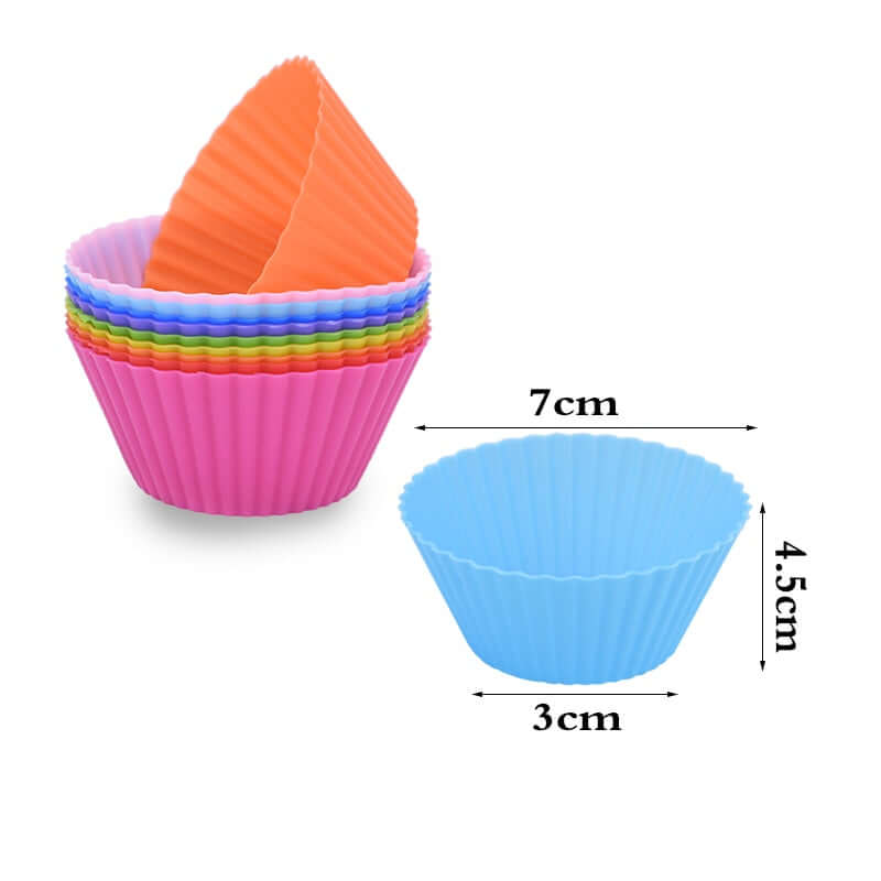 Silicone Cupcake Molds - 12pcs set