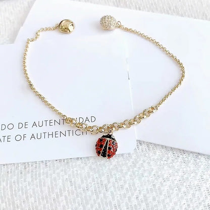 Female Crystals  Cute ladybug necklace