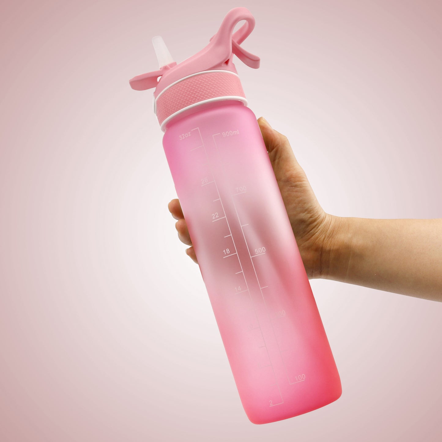 1000ML Plastic Spray Sports Water Bottle