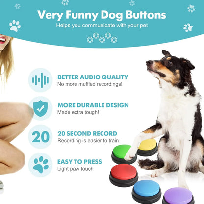 Voice Recording Button Pet Toys for Communication