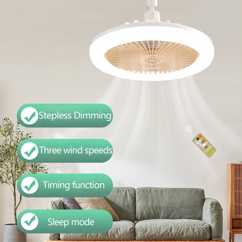 2 In 1 Remote Control LED Ceiling Fan