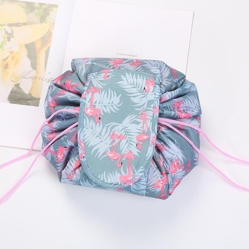 Women's drawstring cosmetic bag