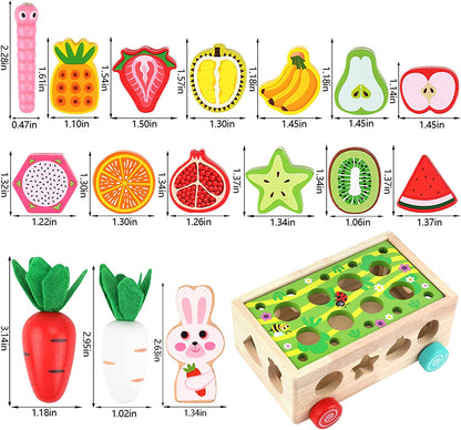 Wooden Carrot Harvest Educational Toy