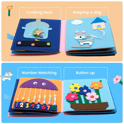 Montessori Baby Toys Felt Cloth Book