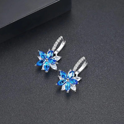 Simple Zircon Flower Earrings earrings for Women's