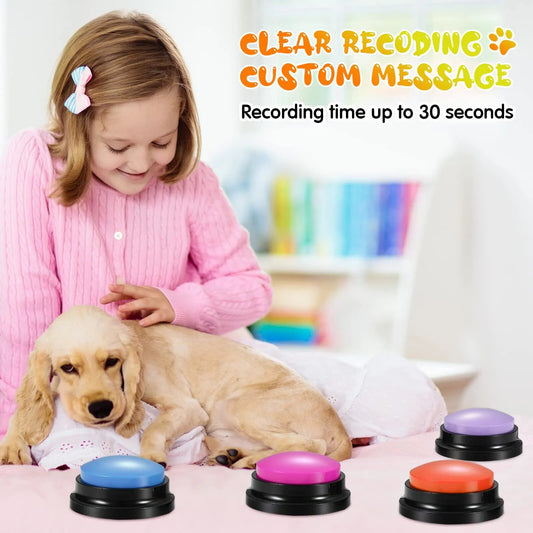 Voice Recording Button Pet Toys for Communication