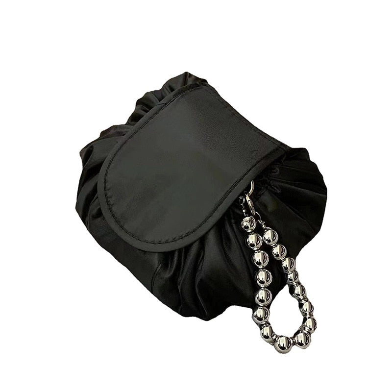 Women's drawstring cosmetic bag