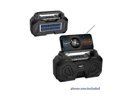 Emergency Radio ,Portable Digital FM Radio,Phone Stand+ Weather Radio with Solar Panel, Outdoor Survival Gadget