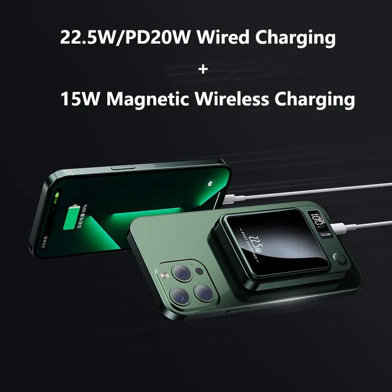 Fast Charging Power Bank 20000mAh Magnetic Qi Wireless Charger