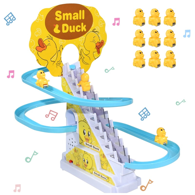 Electronic Penguin Climbing Stairs Track Toy