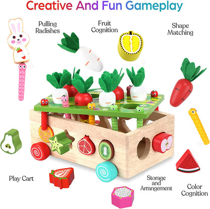 Wooden Carrot Harvest Educational Toy