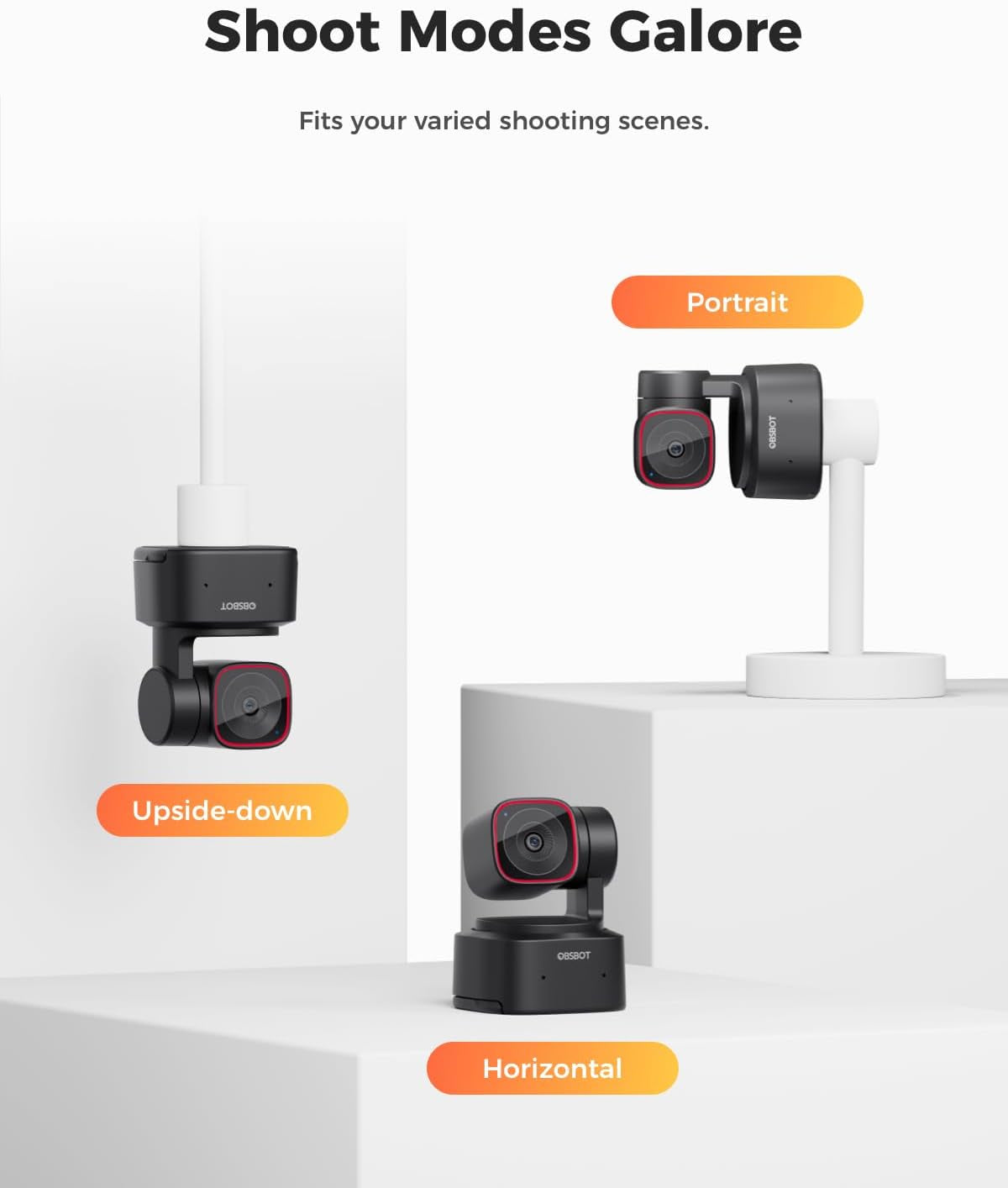 Tiny 2 Lite Webcam 4K, AI Tracking Streaming Camera, PTZ Camera with 1/2"Sensor, Gesture Control,60 FPS, HDR, Noise-Canceling Microphone, Web Camera for PC, Laptop, Meeting, Gaming, Class, Etc.