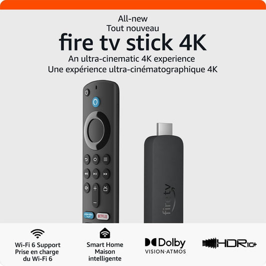 Check out the new  Fire TV Stick 4K! 🎬📺 With over 700,000 movies and TV episodes, Wi-Fi 6 support, and access to free & live TV. Upgrade your streaming experience now! 🔥 #FireTVStick #StreamingDevice #MovieNight