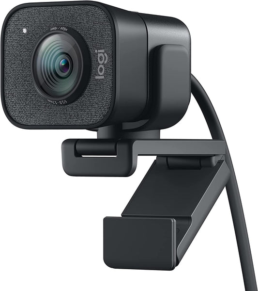 Logitech Streamcam plus Webcam with Tripod (Graphite) (Renewed)