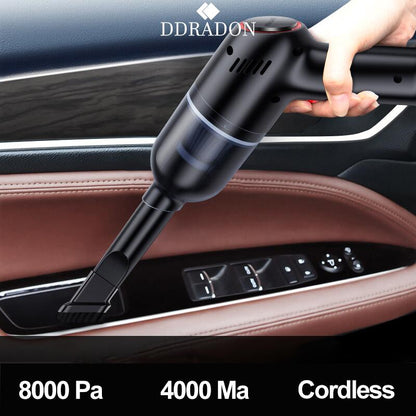 8000Pa Wireless Car Vacuum Cleaner Cordless Handheld Auto Vacuum Home & Car Dual Use Mini Vacuum Cleaner with Built-In Battrery