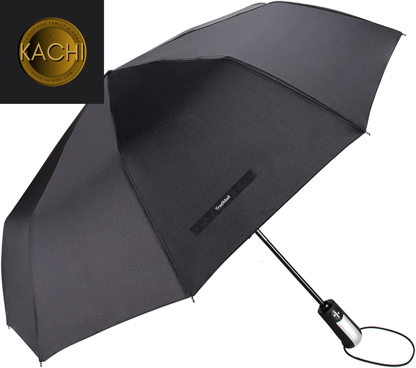 2 Pack Travel Umbrella Windproof 46/56 Inches Large Canopy Reinforced Fiberglass Ribs Auto Open & Close