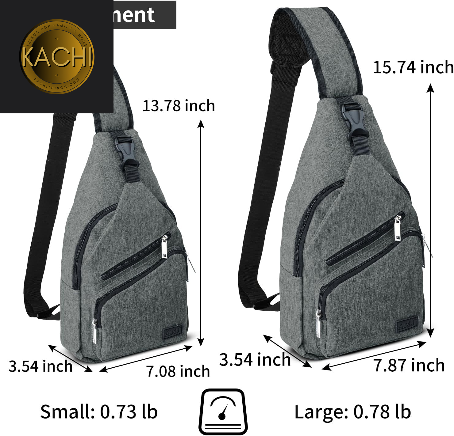 Crossbody Sling Bag Men Women, Casual Shoulder Backpack, Chest Daypack Satchel for Hiking Travel