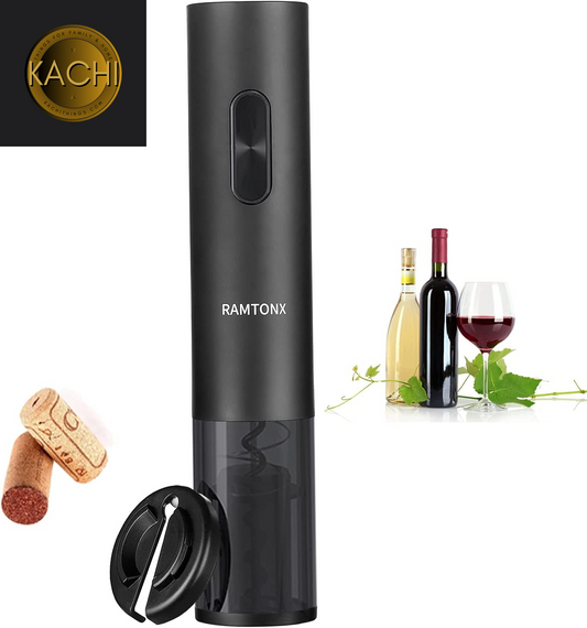 Electric Wine Bottle Opener, Battery Operated Wine Opener Corkscrew Set with Foil Cutter, Automatic Reusable Easy Carry Wine Opener Gift for Waiter Women as Bar Outdoor Kitchen Accessories