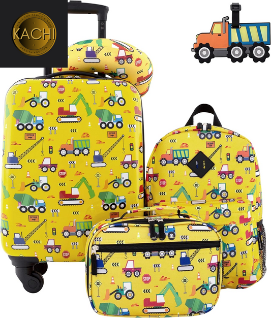 5 Piece Kids' Luggage Set, Cars