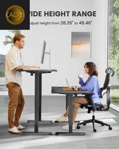 Height Adjustable Electric Standing Desk, 48 X 24 Inches Sit Stand up Desk, Memory Computer Home Office Desk (Black)