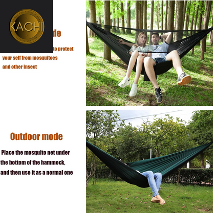 Camping Hammock with Mosquito Net and Rain Fly - Travel Hammock Bug Net - Hammock Tent for Outdoor Hiking Backpacking Travel Camping Accessories and Camping Gear…