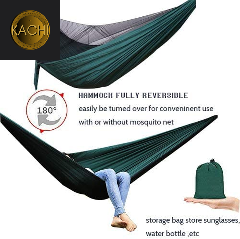 Camping Hammock with Mosquito Net and Rain Fly - Travel Hammock Bug Net - Hammock Tent for Outdoor Hiking Backpacking Travel Camping Accessories and Camping Gear…