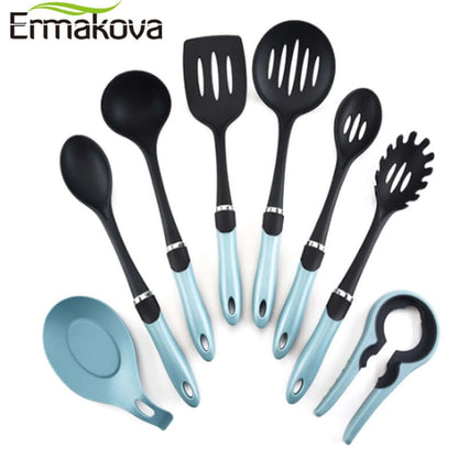 8 Pcs Silicone Cooking Kitchen Utensils Set