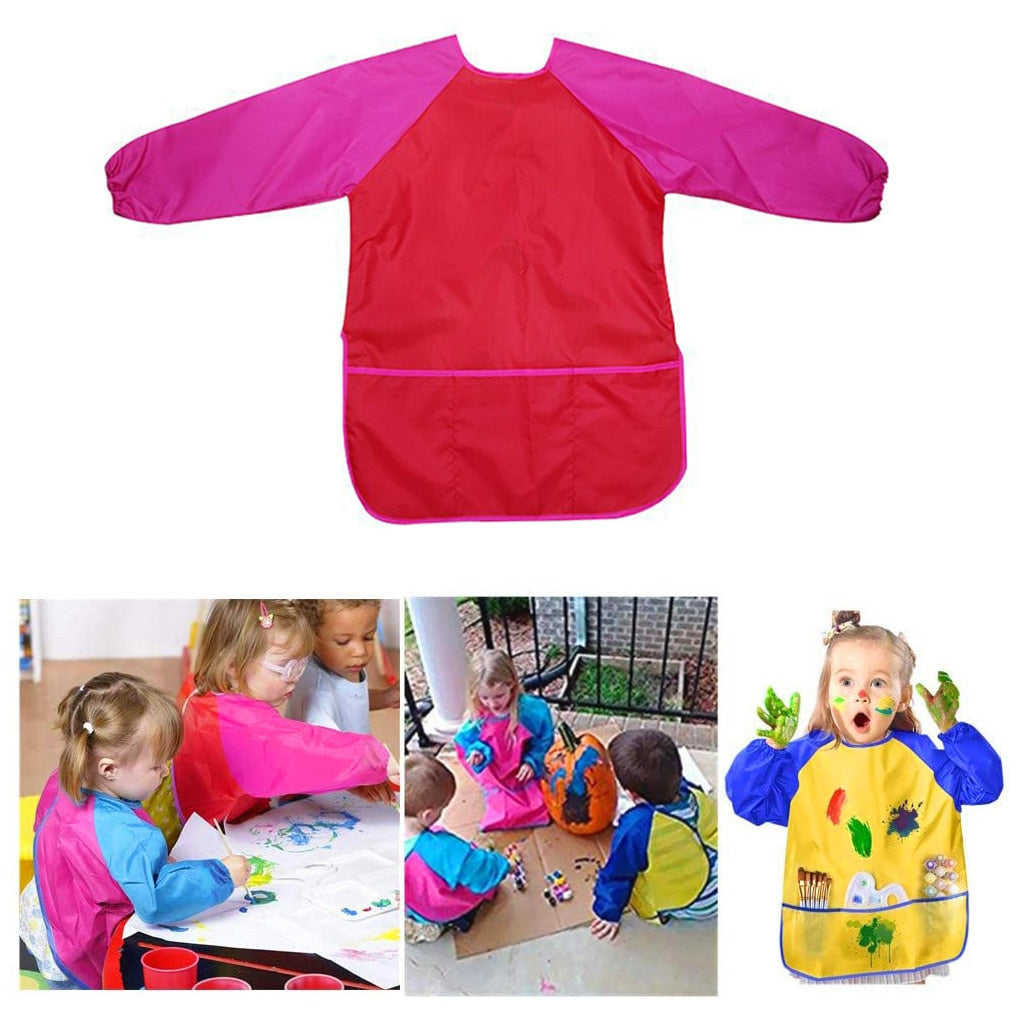 Children Long Sleeve Waterproof Apron